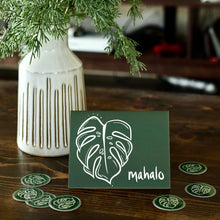 Load image into Gallery viewer, Mahalo Monstera | Thank You | Single Note Card | Blank Inside
