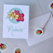 Load image into Gallery viewer, Mahalo Melia | Thank You | Single Note Card | Blank Inside
