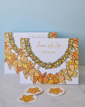 Load image into Gallery viewer, Hau&#39;oli La Hānau (Lei) | Happy Birthday | Single Note Card | Blank Inside
