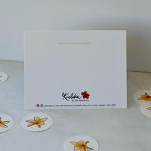Load image into Gallery viewer, Moe Maluhia (Kenikeni) | Sympathy, Condolences | Single Note Card | Blank Inside
