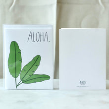 Load image into Gallery viewer, Aloha Mai&#39;a | Greeting, Thinking of You | Single Note Card | Blank Inside
