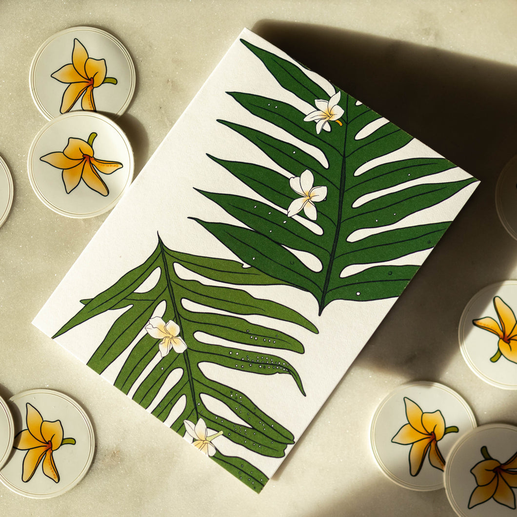 Laua’e Ferns | Single Note Card | Blank Inside
